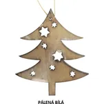 Anděl Přerov Strom dřevěný závěsný 10 cm, pálená bílá
