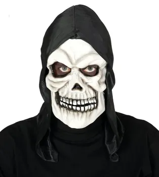 Karnevalová maska Fiestas Guirca Halloween kostlivec/lebka s kapucí
