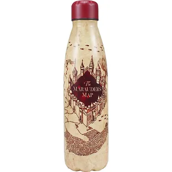 Láhev Half Moon Bay Kovová láhev na nápoj Harry Potter - Pobertův plánek