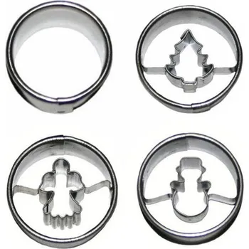 Kuchyňské náčiní Toro Vykrajovátko na cukroví 4 cm 4 ks vánoční