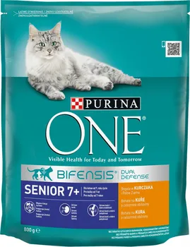 Krmivo pro kočku Purina One Bifensis Senior 7+  kuře/celozrnné obiloviny 800 g