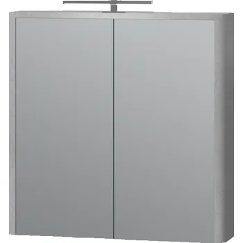 Zrcadlo Lavedo Livorno Structure Grey 70 zrcadlová skříňka do koupelny s LED osvětlením