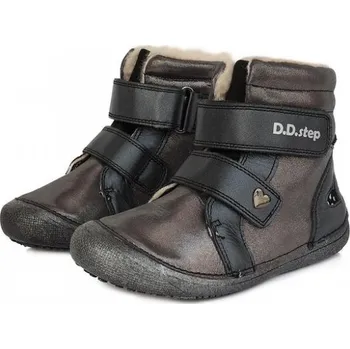 Dívčí sněhule D.D.step Barefoot zimní obuv W063-829A Black EUR 35