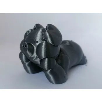 Filament Vzorek FIBER3D PLA Silk - hedvábný filament 1,75 mm 10 m, Barva Černá