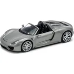 Welly Porsche 918 Spyder (convertible) 1:24 šedé