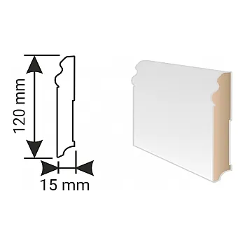 soklová lišta MDF lišta KP 120 00088