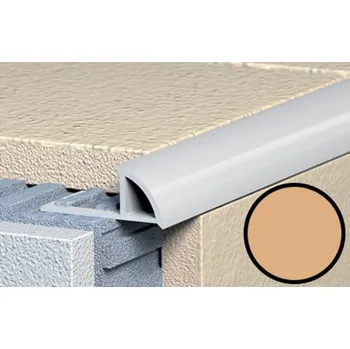 ukončovací lišta Lišta ukončovací 8/250 oblá, plast, karamelová