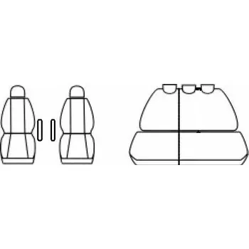 Potah sedadla Automega Autopotahy Citroen Berlingo II, od r. 2008, Dynamic žakar tmavý