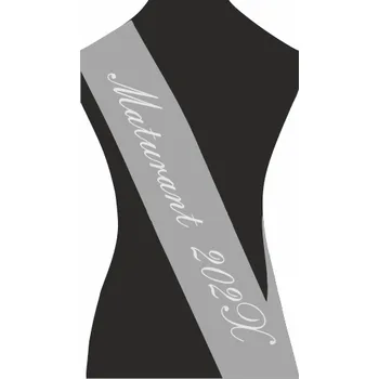 Party dekorace ON-DESIGN Šerpa MATURANT Barva: stříbrná, Barva potisku: stříbrná metalická, Fonty písma: Embassy BT