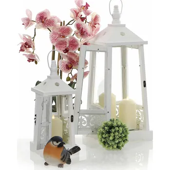 Lucerna Dřevěná lucerna MSL2064 - 35 cm