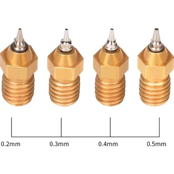 Příslušenství k 3D tiskárně Mosazná tryska M6 s airbrush hrotem, Tryska 0,5/1,75