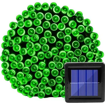 Vánoční dekorace Solar 204/22 Solární vánoční řetěz - zelená, 200LED/22Metrů (Solární řetěz vánoční 22 metrů)