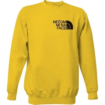 Pánská mikina Mikina bez kapuce Unisex s potiskem Nečum mi na face pánské