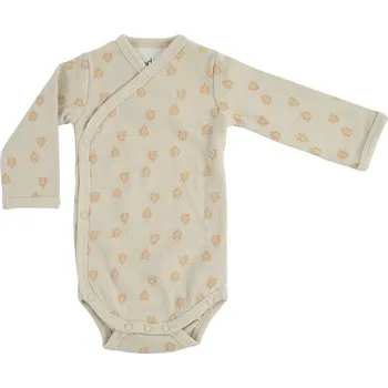 Kojenecké oblečení LODGER body ROMPER PRINT RIB LONG SLEEVES Birch vel. 56
