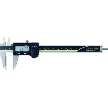 Posuvné měřítko Digitální posuvné měřítko s čelistmi z tvrdokovu pro vnější měření MITUTOYO Rozsah: 0-150 mm výstup dat