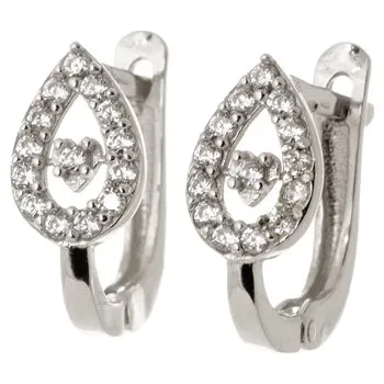 Náušnice Náušnice z bílého zlata s čirými zirkony NA0802F + DÁREK ZDARMA