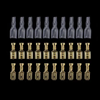 Sada plochých konektorů 6,3mm s izolací, 200ks