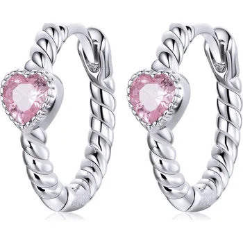 Náušnice Elenys stříbrné náušnice kroužky Něžná láska