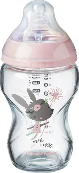 Kojenecká láhev Tommee Tippee C2N kojenecká skleněná láhev 250 ml růžová