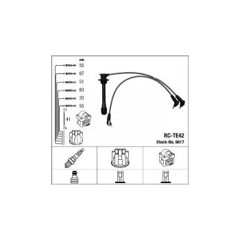 Zapalovací kabel Sada kabelů pro zapalování NGK RC-TE42 - TOYOTA