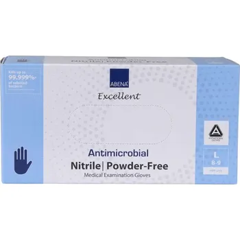 Vyšetřovací rukavice ABENA International A/S Rukavice antimikrobiální NITRIL L, nepudrované, 200 ks/bal.