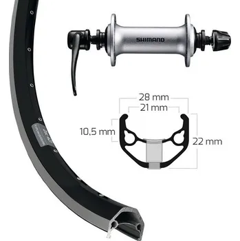 Zapletené kolo OEM přední kolo 28x1.75 Acera T3000 36d Ryde ZAC 421 (černá)