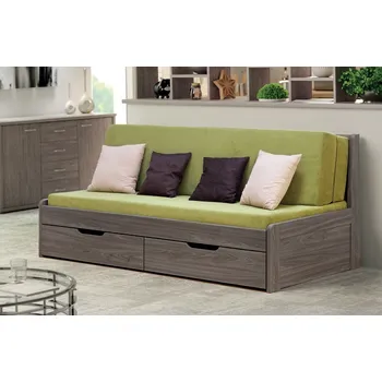 Postel BMB TANDEM KLASIK s roštem a úložným prostorem 90 x 200 cm - rozkládací postel z lamina bez područek, lamino