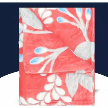 deka Bavlissimo Deka mikroflanel 150 x 200 cm květy růžová