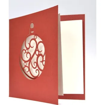 Novoročenka - Výřez přání baňka filigrán, 13,5 x 13,5 cm, 1ks