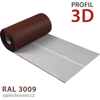 Těsnicí pás na komín 3D - červenohnědá RAL 3009 (8012)