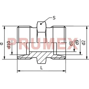 Příslušenství ke kompresoru Spojka PSR2 18/16Tr M27x1,5/M22x1,5