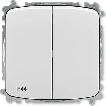 vypínač ABB 3559A-A05940 S Tango® Ovládač lustrový dvojitý IP 44, č.5 zapuštěný šedý bez rámečku bezšroubové