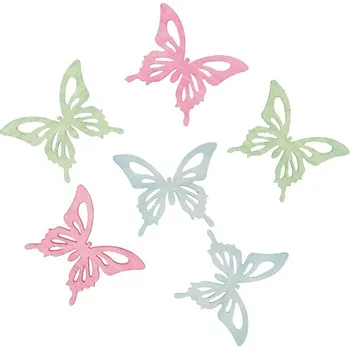 Dřevění motýli 6 cm, 6 ks 3914