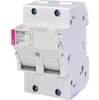 Autopojistky Pojistkový odpínač ETI EFH 14 DC 2P 1000VDC 50A pro válcové pojistky 14x51 gPV 002560203