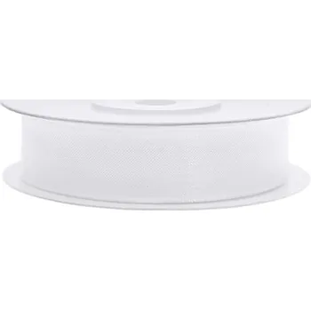 Stuha PartyDeco Šifónová stuha bílá 12 mm x 25 m
