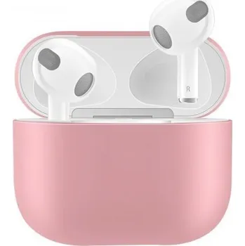 Pouzdro na mobilní telefon Ochranný silikonový obal pro AirPods 3 - růžový