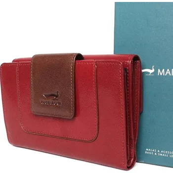 Peněženka Dámská luxusní kožená peněženka Marta Ponti no. B506 vínovo-hnědá