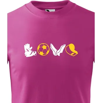 Chlapecké tričko Dětské tričko - Fotbal love2, Barva Purpurová, Velikost 110 cm/4 roky, Canvas Dětské tričko Bezvatriko.cz 1571