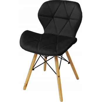 Jídelní židle JAKS ŽIDLE VELUR ČERNÁ, SKANDINÁVSKÝ STYL