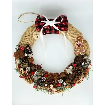 Vánoční dekorace BRIMOON Vánoční věnec přírodní