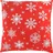 Kvalitex Vánoční povlak na polštářek 40 x 40 cm, vločky/červený