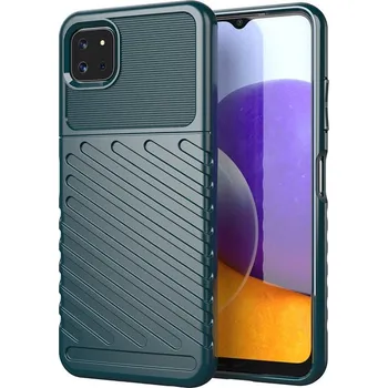 Pouzdro na mobilní telefon Pouzdro Thunder Case pro Samsung Galaxy A22 5G zelené