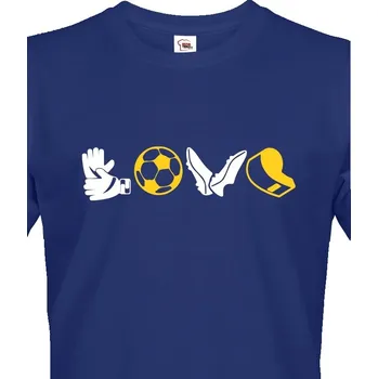 Pánské tričko Pánské tričko - Fotbal love2, Barva Modrá, Velikost 3XL, Canvas Pánské tričko s krátkým rukávem Bezvatriko.cz 1571