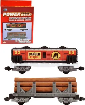 Ep line Power Train World nákladní vagón set 2 ks doplněk k vláčkodráze