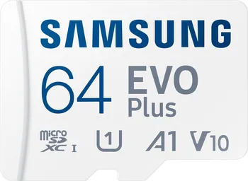 Paměťová karta Samsung MicroSDXC 64 GB Class 10 + SD adaptér (MB-MC64KA/EU)
