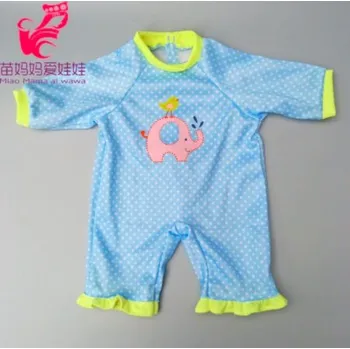 Overaly s dlouhým rukávem pro American girl a Baby Born 43-45 cm Varianty: zeleno-modrý se slonem