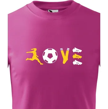 Chlapecké oblečení Dětské tričko - Fotbal LOVE, Barva Purpurová Bezvatriko.cz 1572