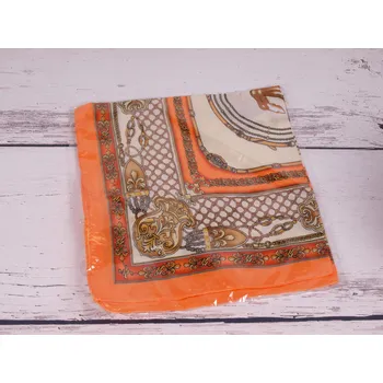 Šála OSTATNÍ šátek oranžovo smetanový se vzorem