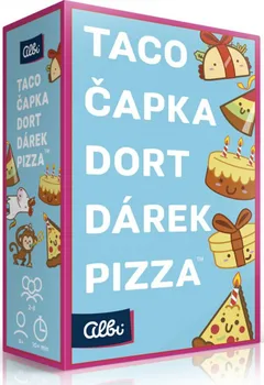 Desková hra Albi Taco, čapka, dort, dárek, pizza