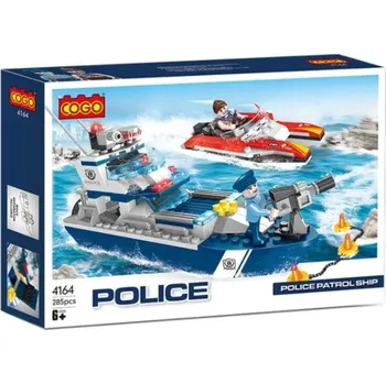ostatní stavebnice Cogo City Policejní loď 284&nbsp;ks, POLICIE, POLICE
